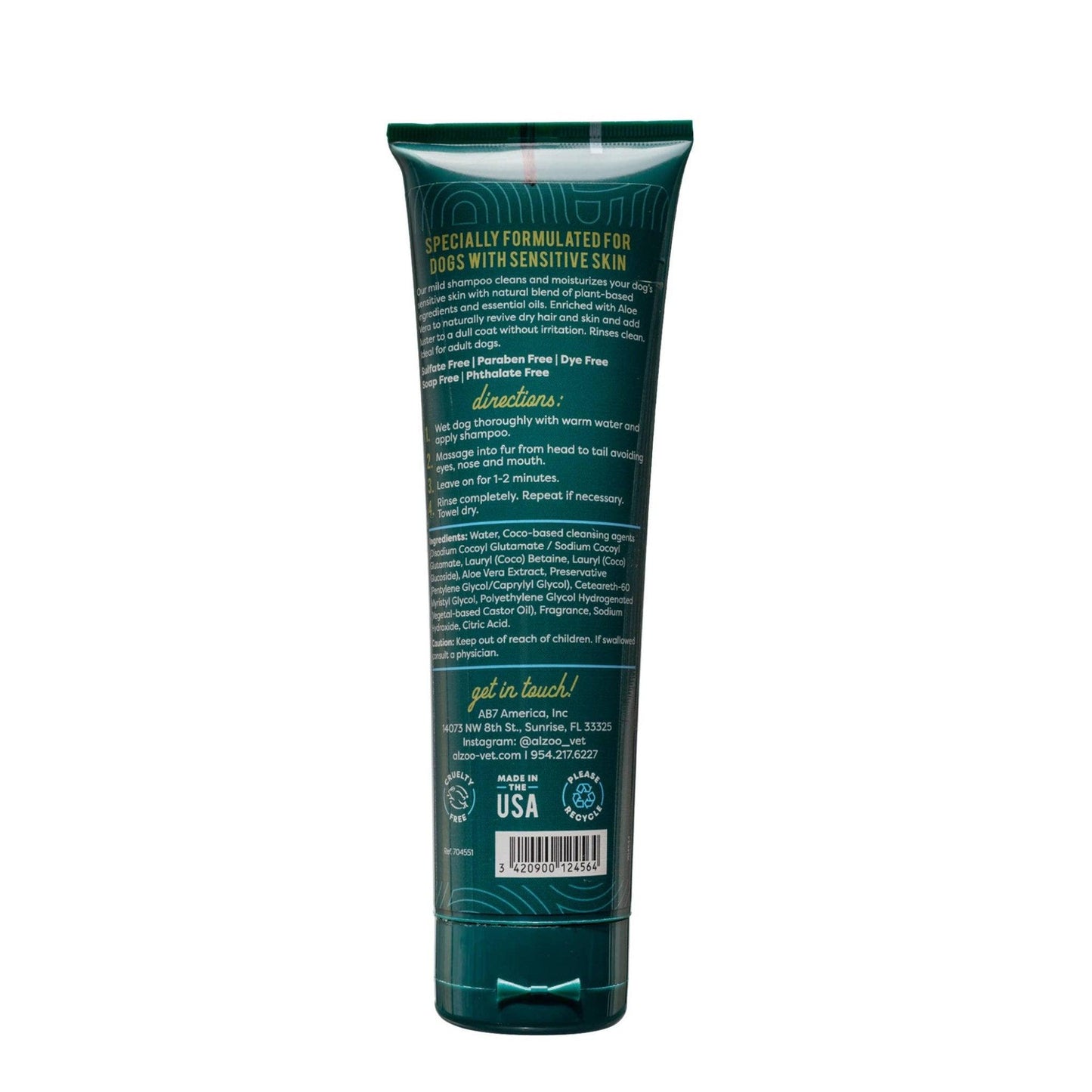 ALZOO Hypoallergenic Plant-Based Dog Shampoo with Rice Milk Fragrance - 8oz-4