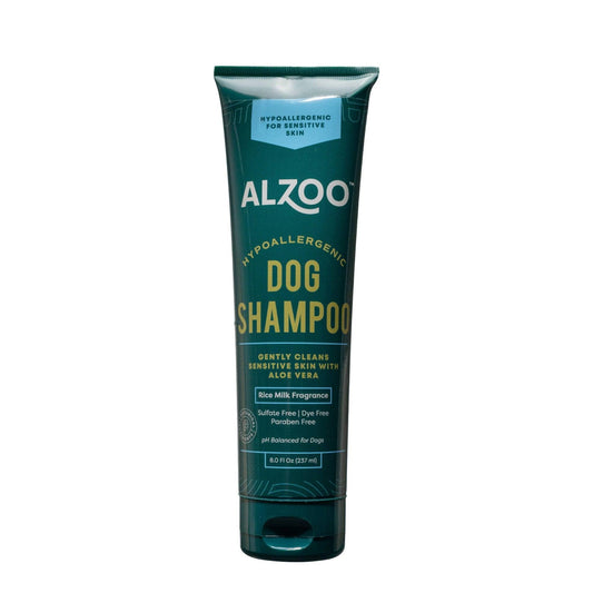 ALZOO Hypoallergenic Plant-Based Dog Shampoo with Rice Milk Fragrance - 8oz-0